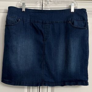 Womens Size XL Dark Wash Denim 5 Pocket Skort by S.C.  &  Company Shorts Skirt